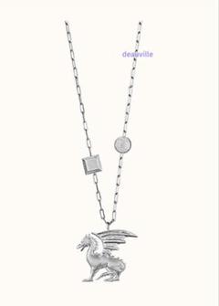 Hermes タリスマン ドラゴン エール ネックレス ペンダント シルバー
