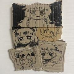 原画】手描きイラスト アナログ オリジナル 「少女像」 F4サイズ