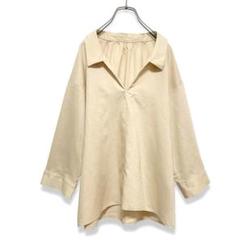 美品 SLOBE IENA リネン混スキッパーブラウス ゆったり