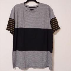 【美品】GUESS・ゲス・パネルボーダー Tシャツ・L