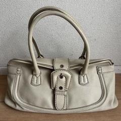 TOD's トッズ ハンドバッグ ホワイト 白色 レザー ロゴ