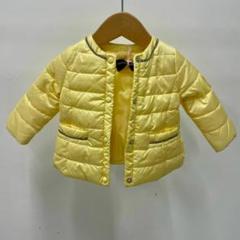MONNALISA キッズコート 6Mサイズ イエロー リボンタグ付き ダウン風