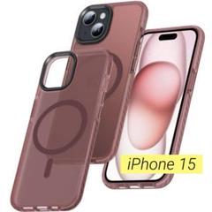 iPhone 15 スマホケース Magsafe対応 レッド 保護ケース