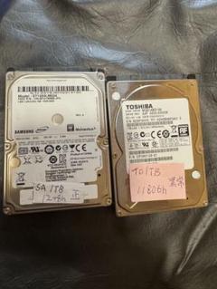 値下げ訳ありSamsung 1TB & Toshiba 1TB HDDセット