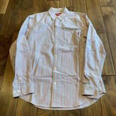 678-250 Supreme ボタンダウン ストライプ シャツ ピンク M