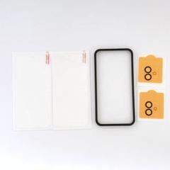 iPhone14 6.1インチ フィルム ガイド枠付き 2+2枚 日本旭硝子製