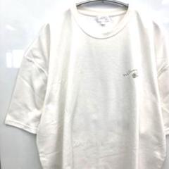 【Nilway】グラフィックローズ ビッグTシャツ ホワイト サイドスリットＬ