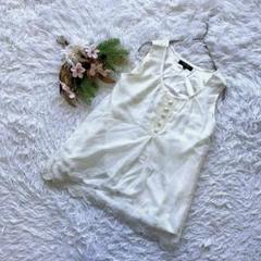 【ディアフルーラ】 (2/M) チュニック ノースリーブ 刺繍 レース 透け感