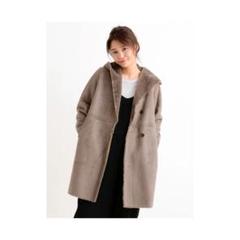 ルクールブラン ムートンコート ミドル丈 ブラウン リバーシブルフェイクムートンコート/le.coeur blanc(ルクール