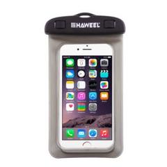 HAWEEL 完全防水ケース 防水ポーチストラップ付き スマホ用 ブラック