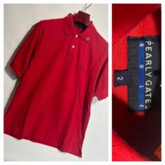 90'sヴィンテージPEARLY GATES GOLFパーリーゲイツ赤ポロシャツ