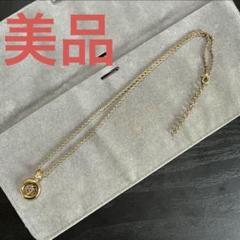 Christian Dior ラインストーン付きCDチャームネックレス　美品