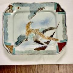 鷹 超大皿 縁起物 骨董 絵皿 アンティーク DSC_0298.jpg