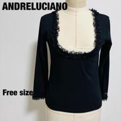 アンドレルチアーノ ANDRELUCIANO レース付きカットソー 長袖 上品