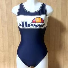 ellesse スポーツ用ワンピース水着 ネイビー/ホワイト M〜 L