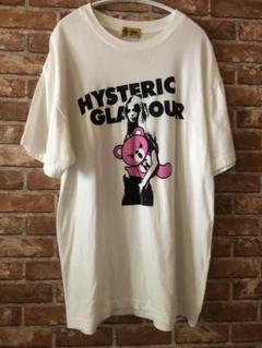 ヒステリックグラマーオーバーサイズファックベアガールTシャツホワイト半袖