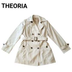 THEORIA 白黒ギンガムチェックレディーストレンチコートサイズLL THEORIA 白黒ギンガムチェックレディーストレンチコートサイズLL