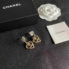 CHANEL ハートモチーフ ピアス CCロゴ ゴールド - メルカリ