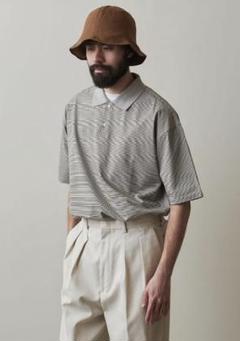 Steven Alan　ポロシャツ　ボーダー　半袖のサムネイル