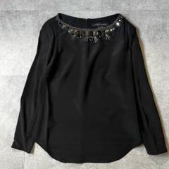 ✨美品✨ラルフローレン ブラックレーベル ビジュー装飾 シルクブラウスのサムネイル