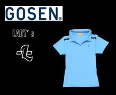 レディースL◇GOSEN◇半袖ポロシャツ 水色