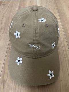NEW ERA mix 花刺繍 ベージュキャップ