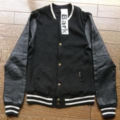 Bark 袖エンボスレザースタジャン