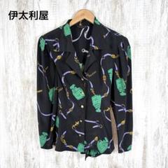 未使用　伊太利屋　ジャケット　ヒョウ柄　花柄　ビジューキ 未使用 伊太利屋 ジャケット ヒョウ柄 花柄 ビジューキ