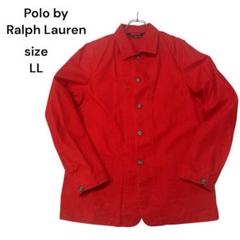 Polo by Ralph Lauren レッド シャツジャケット LL