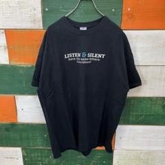 GILDAN LISTEN & SILENT Tシャツ XL 古着 アメカジ