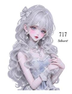 《No.717》オリジナル人物ステッカー 女の子 シール ステッカー
