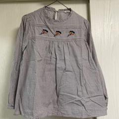 POU DOU DOU チェック柄刺繍長袖ブラウスのサムネイル