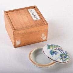 中国　成化年製款　五彩山水文　香合　時代箱　V　6998 中国 成化年製款 五彩山水文 香合 時代箱 V 6998 - メルカリ