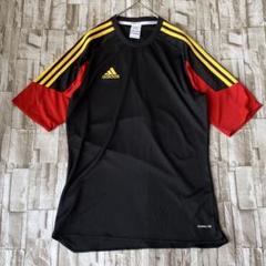 【L】adidas CLIMALITE Tシャツ ドイツナショナルカラー