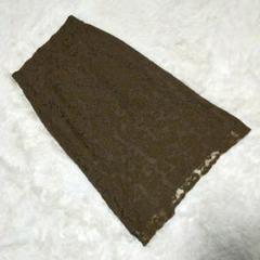 [urs]ユアーズレトロフラワーレースタイトロングスカート Lサイズ オシャレ