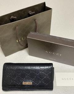 GUCCI シマレザー　GG柄財布　長財布 グッチ 長財布 ハート ロゴプレート シマレザー GG総柄 型押し