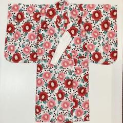 子供浴衣 100cm花柄 赤・ピンク
