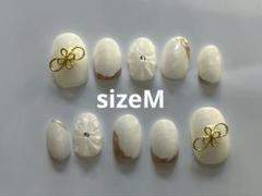 ネイルチップ 現品　ニュアンスネイル　ショートオーバル　M
