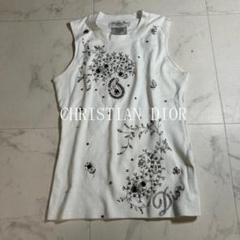 CHRISTIANDIOR クリスチャンディオール ノースリーブ M フランス製 CHRISTIANDIOR クリスチャンディオール ノースリーブ M フランス