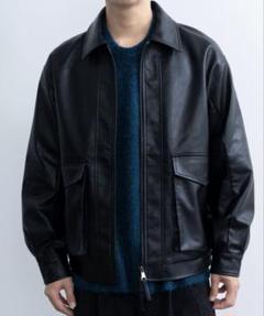 SINSS ルーズシンセティックレザーブルゾン