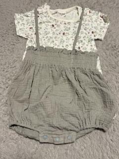花柄ロンパース セットアップ ロンパース ズボン サスペンダー サロペット