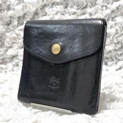 大人気✨イルビゾンテ　コンパクト　折財布　レザー　ダブルフラップ　本革　三つ折り