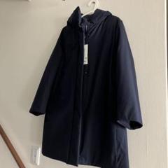 UNIQLO ハイブリッドダウン　コクーンコート　Lネイビー ユニクロ公式 | ハイブリッドダウンコクーンコート