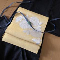 5926 本草木染め七彩ぼかし反物正絹丁子色茶系ぼかし