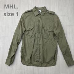 MHL. 薄手 ミリタリー コットン シャツ 1 カーキ