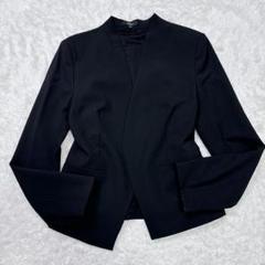【美品】TheoryセオリーノーカラージャケットXLサイズ黒 セオリー 美品 ノーカラージャケット ブラック
