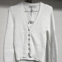 ZARA - ZARA ニットカーディガン ホワイト アイボリー メンズ L