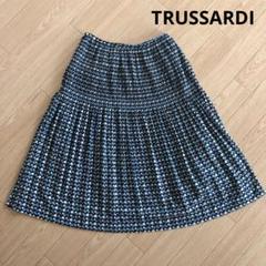 【トラサルディ】⭐︎極美品⭐︎フレアスカート 膝丈 ⭐︎総柄 ⭐︎ペーズリー柄 ペイズリー柄スカート ティアードスカート マキシ丈スカート A