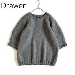 1498y美品 ドゥロワー クルーネック5分袖ニット　グレー 1498y美品 ドゥロワー クルーネック5分袖ニット グレー - メルカリ