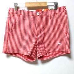 ルコック スポルティフ レディース ゴルフショートパンツ 赤白チェック 7(S)